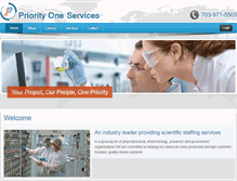 Tablet Screenshot of priorityoneservices.com